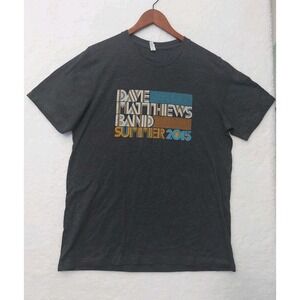 Dave Matthews Band DMB Summer 2015 Concert Gray T-shirt -Pop Rock Music - Size L